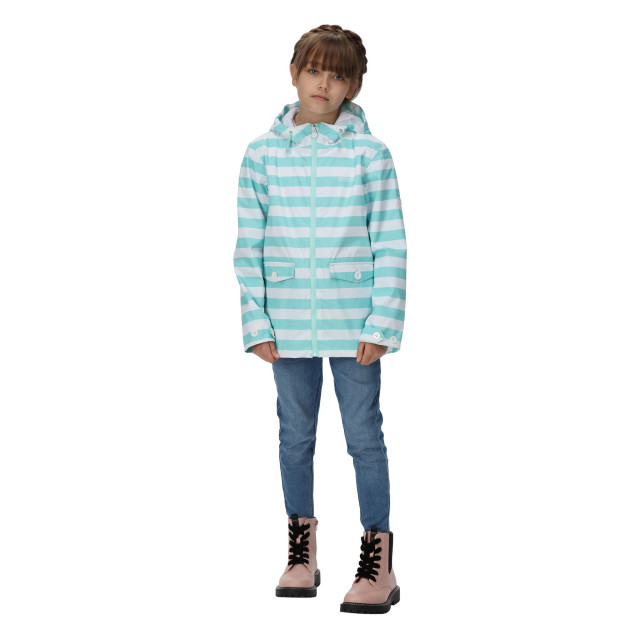 Regatta Kinderen/kinderen belladonna stripe waterdichte jas UTRG7351_arubablue large