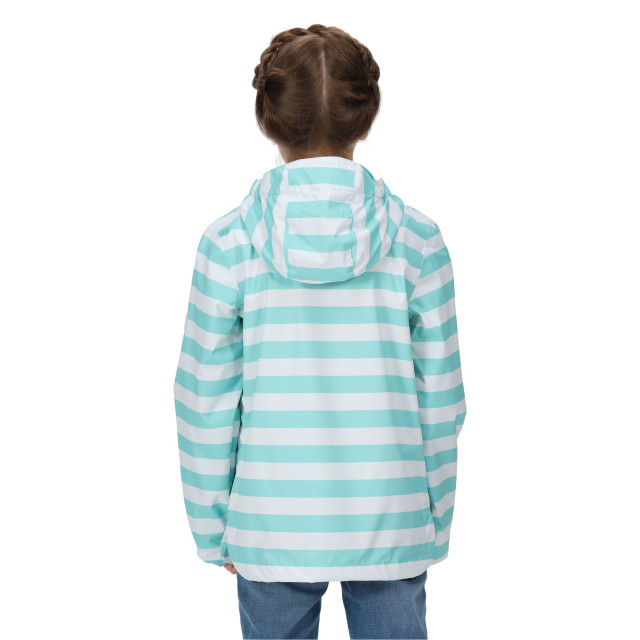 Regatta Kinderen/kinderen belladonna stripe waterdichte jas UTRG7351_arubablue large