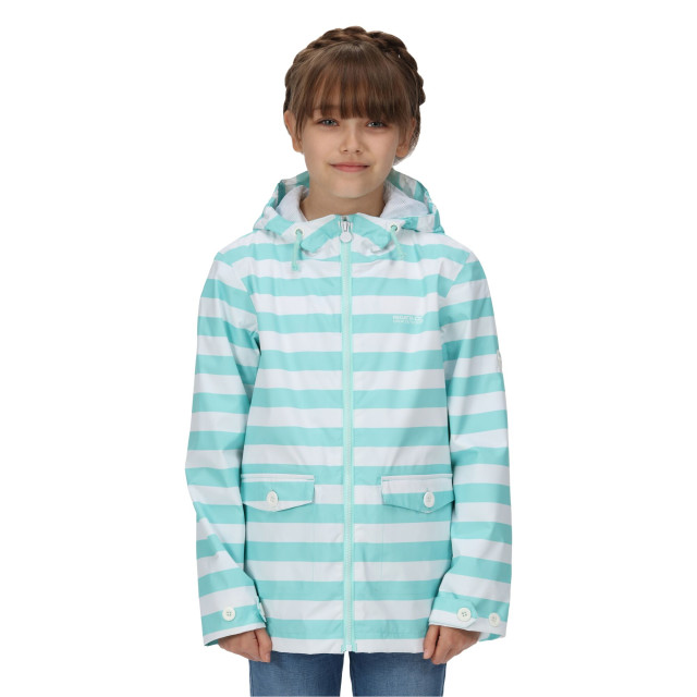 Regatta Kinderen/kinderen belladonna stripe waterdichte jas UTRG7351_arubablue large