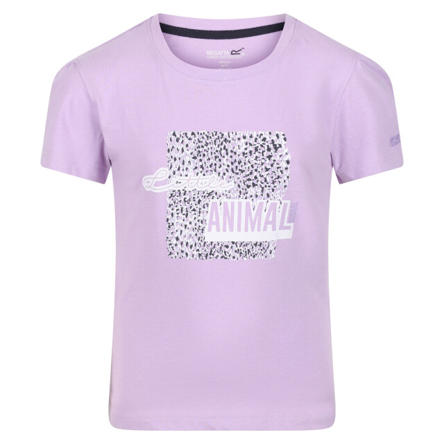Regatta Kinderen/kinderen bosley v grafisch print t-shirt UTRG7336_pastellilac large