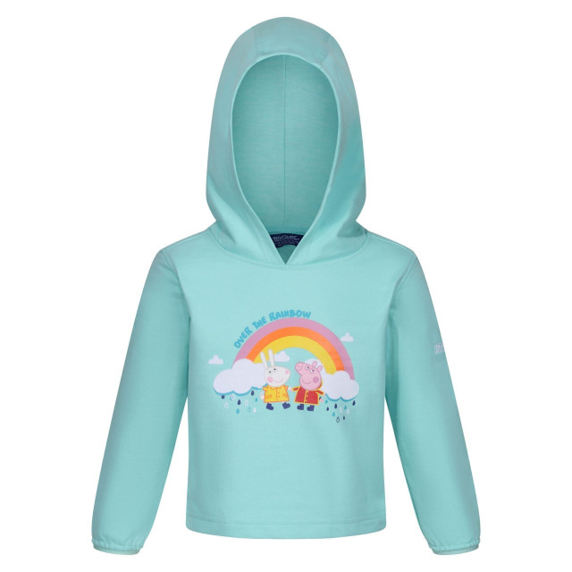 Regatta Kinder/kids peppa pig regenboog hoodie UTRG7767_arubablue large