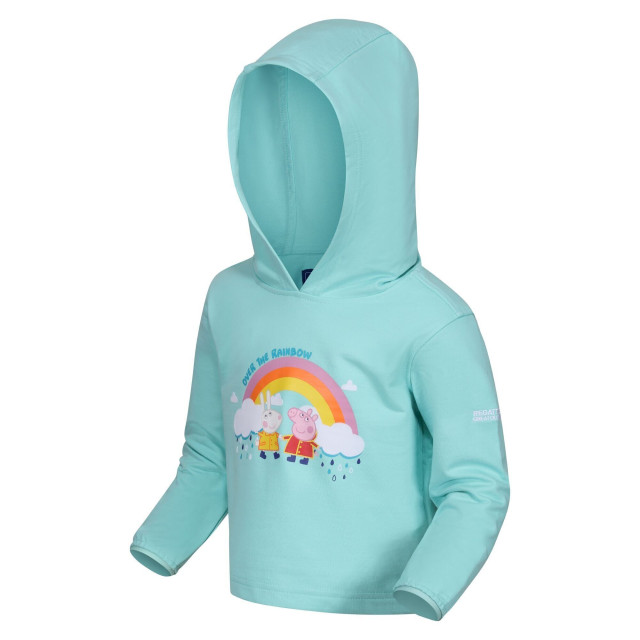 Regatta Kinder/kids peppa pig regenboog hoodie UTRG7767_arubablue large