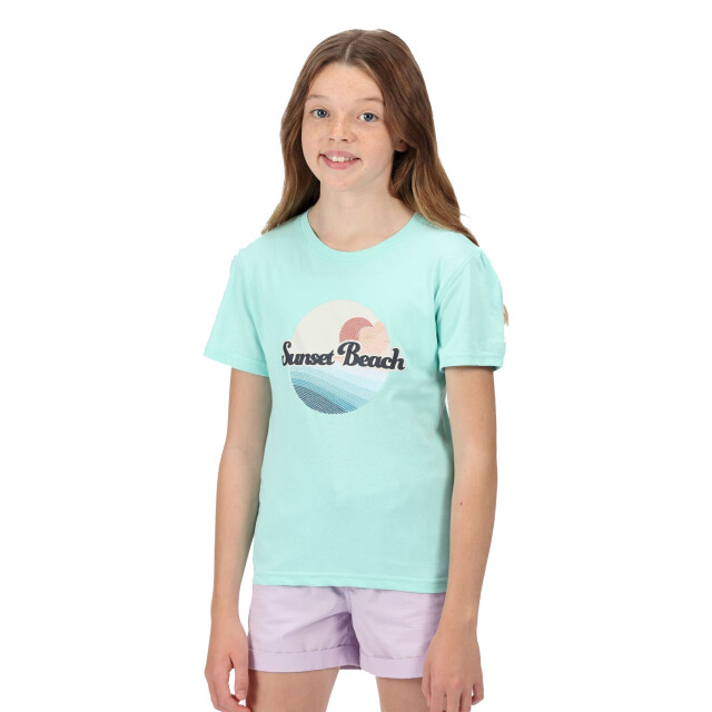 Regatta Kinderen/kinderen bosley v sunset t-shirt UTRG7427_arubablue large