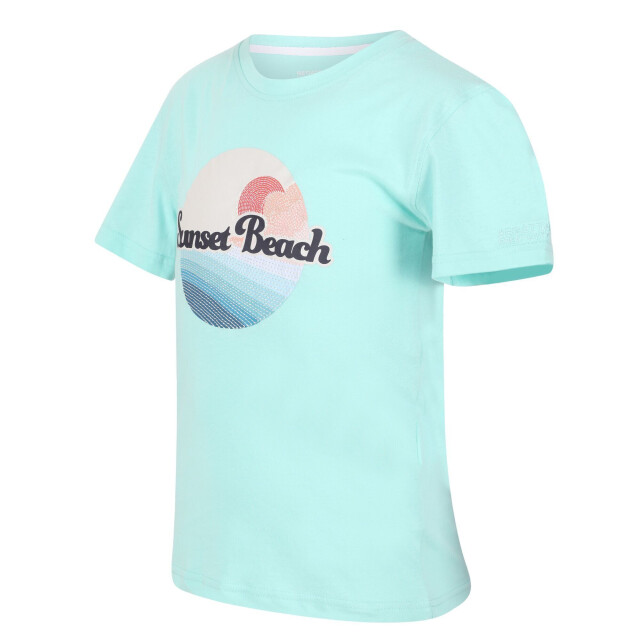 Regatta Kinderen/kinderen bosley v sunset t-shirt UTRG7427_arubablue large