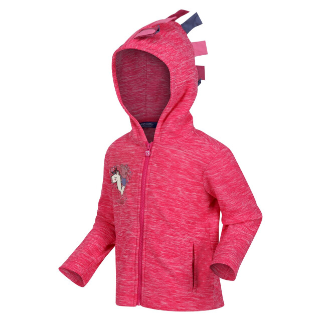 Regatta Kinder/kids peppa pig marl fleece full zip hoodie UTRG7796_pinkfusion large