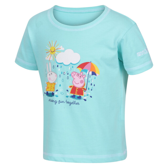 Regatta Kinder/kids peppa pig bedrukt t-shirt UTRG7777_arubablue large