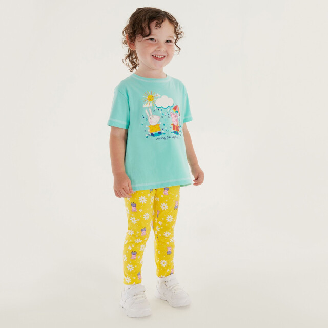 Regatta Kinder/kids peppa pig bedrukt t-shirt UTRG7777_arubablue large