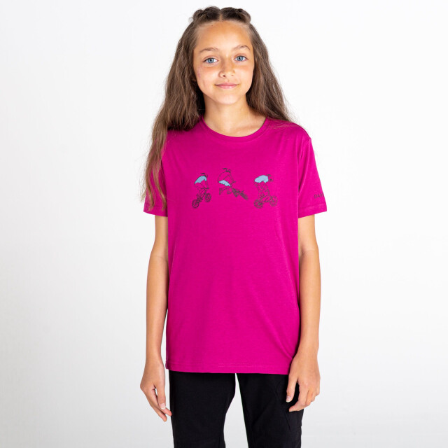 Dare2b Kinderen/kinderen go beyond grafisch t-shirt UTRG5023_fuchsia large