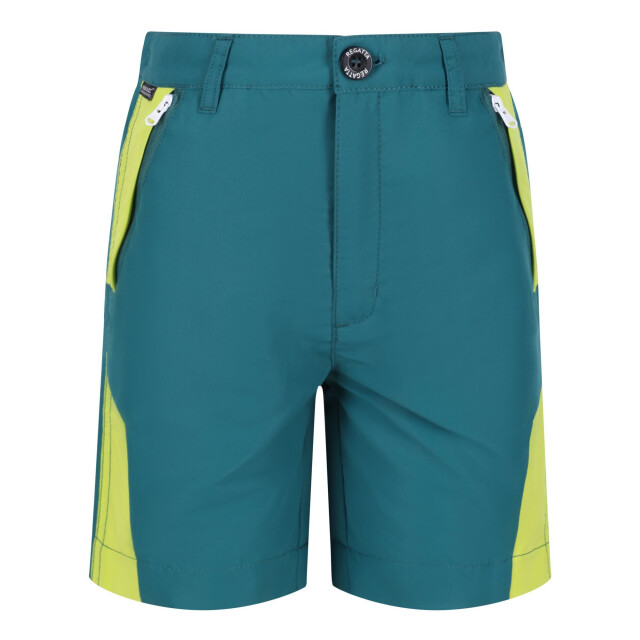 Regatta Sorcer ii bergshorts voor kinderen/kinderen UTRG7216_pacificgreenbrightkiwi large