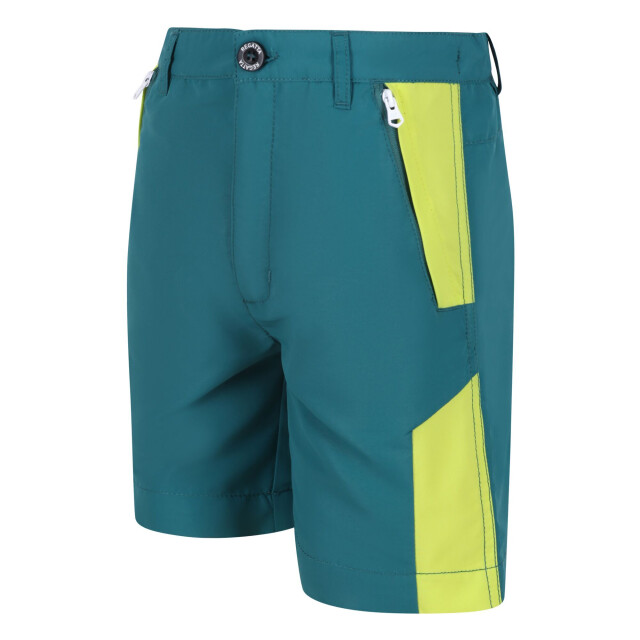 Regatta Sorcer ii bergshorts voor kinderen/kinderen UTRG7216_pacificgreenbrightkiwi large