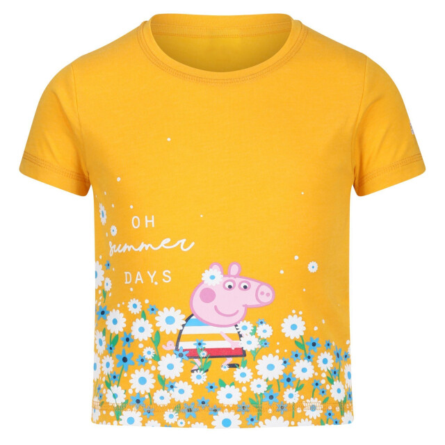 Regatta Kinder/kids peppa pig t-shirt met korte mouwen en opdruk UTRG5945_glowlightyellow large