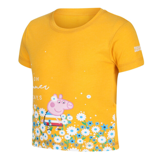 Regatta Kinder/kids peppa pig t-shirt met korte mouwen en opdruk UTRG5945_glowlightyellow large