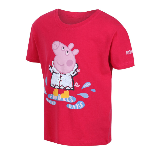 Regatta Kinder/kids peppa pig t-shirt met korte mouwen en opdruk UTRG5945_brightblush large