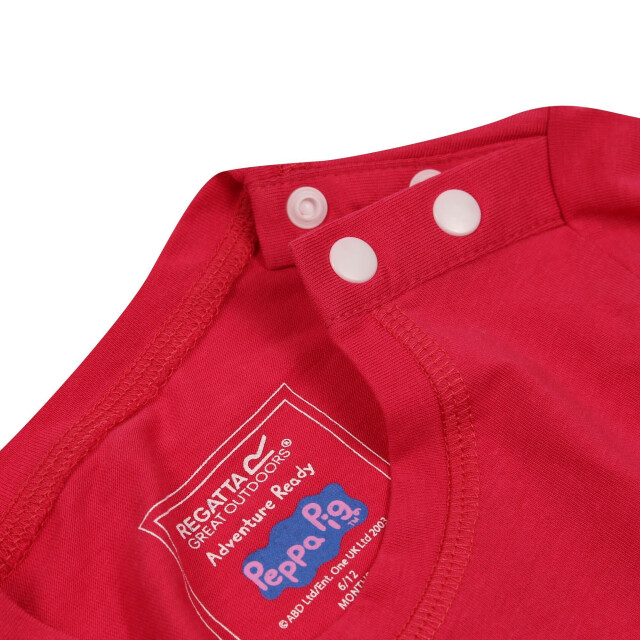 Regatta Kinder/kids peppa pig t-shirt met korte mouwen en opdruk UTRG5945_brightblush large