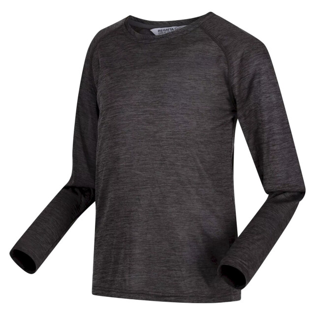 Regatta Kinderen/kinderen burlow marl t-shirt met lange mouwen UTRG8233_darkgrey large