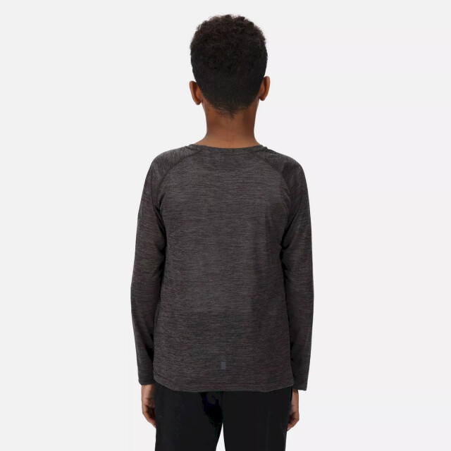 Regatta Kinderen/kinderen burlow marl t-shirt met lange mouwen UTRG8233_darkgrey large