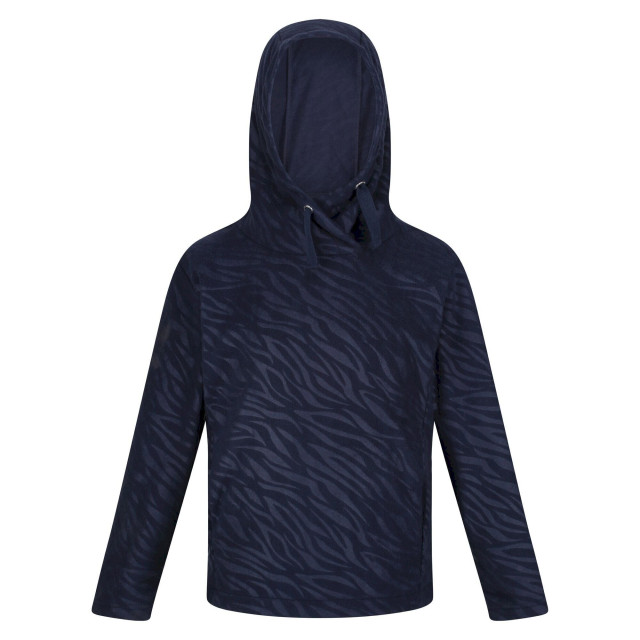 Regatta Kinder/kids kalina zebra print fleece hoodie UTRG7407_navy large