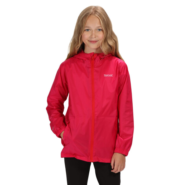 Regatta Groot buitenshuis kinderen/kinderen pakket it jasje iii waterdichte packaway zwart UTRG3209_cabaret large