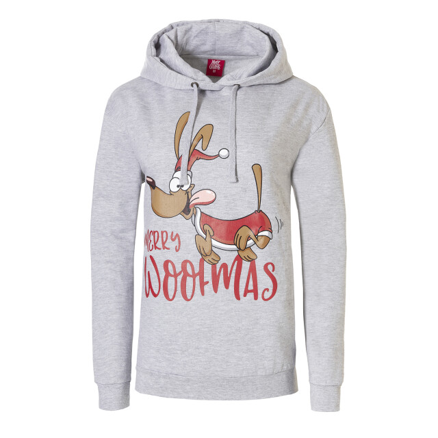 Apollo Dames kersttrui met capuchon merry woofmas hoodie 000167999005B large