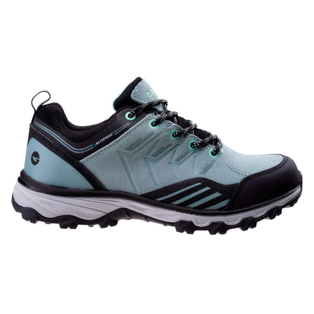 Hi-Tec Dames trapan suède waterdichte wandelschoenen UTIG950_greengreyblackmint large