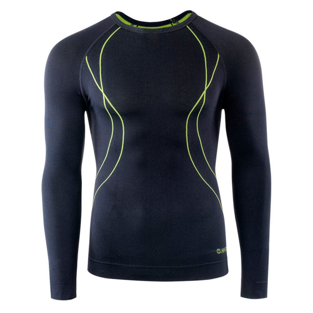 Hi-Tec Heren ikar logo thermal top UTIG525_blacklimepunch large