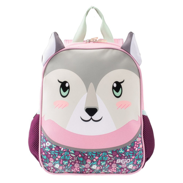 Bejo Childrens/kids animali wolf rugzak UTIG2442_greypurplepink large