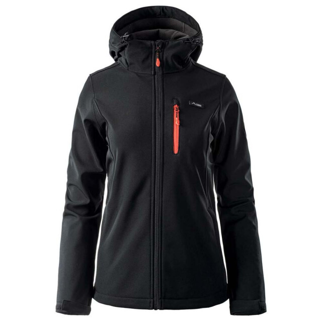 Elbrus Dames iver softshell waterdichte jas UTIG2375_blackspicyorangeasphalt large