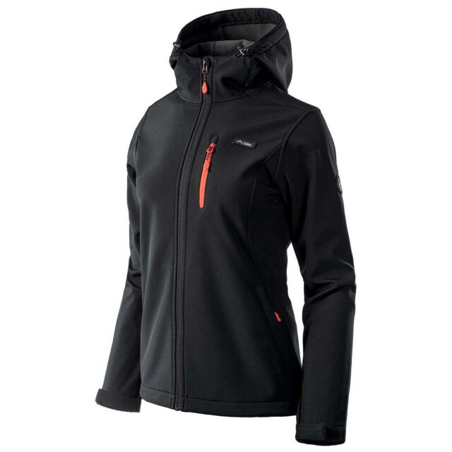 Elbrus Dames iver softshell waterdichte jas UTIG2375_blackspicyorangeasphalt large