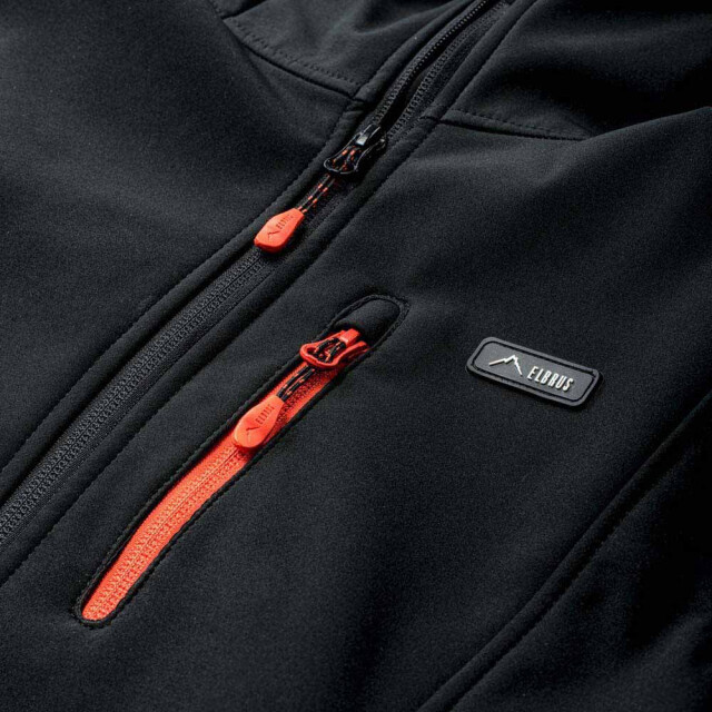 Elbrus Dames iver softshell waterdichte jas UTIG2375_blackspicyorangeasphalt large