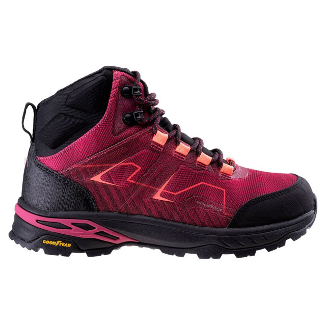 Elbrus Dames endewa waterdichte mid cut wandelschoenen UTIG1726_roseblackredorange large