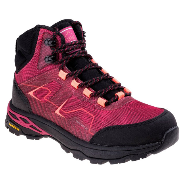 Elbrus Dames endewa waterdichte mid cut wandelschoenen UTIG1726_roseblackredorange large