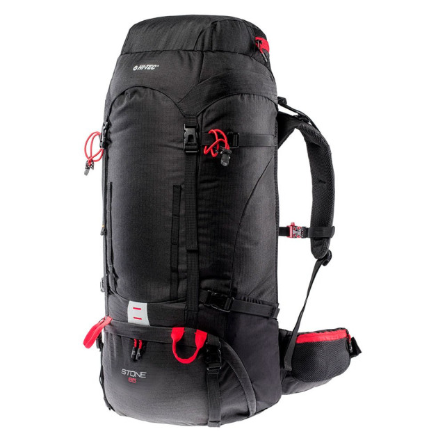 Hi-Tec Unisex volwassene stone 65l wandelrugzak UTIG1742_blackhighriskred large