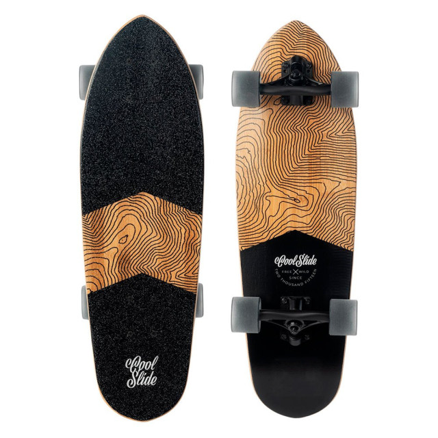 Coolslide Bogota bamboe topografisch longboard UTIG1679_blackwood large