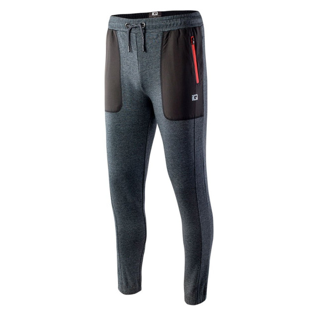 IQ Heren risan joggingbroek UTIG1554_blackmelangeblackspicyorange large