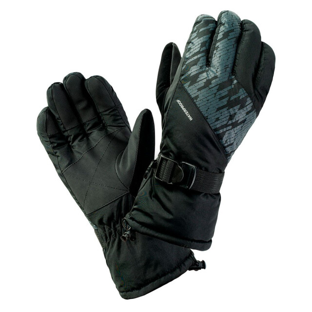 Hi-Tec Heren elime bedrukte skihandschoenen UTIG1106_blackgrey large