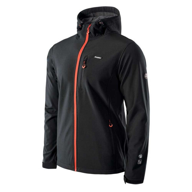 Elbrus Heren iver soft shell jas UTIG1923_blackspicyorangeasphalt large