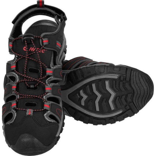 Hi-Tec Heren tiore logo sandalen UTIG944_blackdarkgreyred large