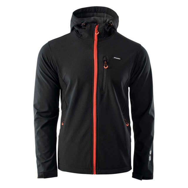 Elbrus Heren iver soft shell jas UTIG1923_blackspicyorangeasphalt large