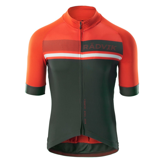 Radvik Heren foxtrot colour block fietstrui UTIG966_tangerinetangoforestnight large