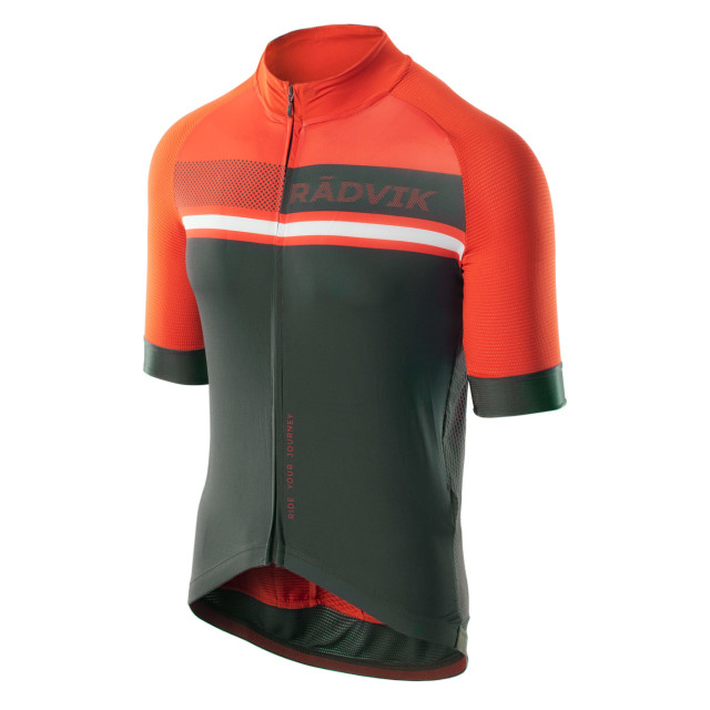 Radvik Heren foxtrot colour block fietstrui UTIG966_tangerinetangoforestnight large