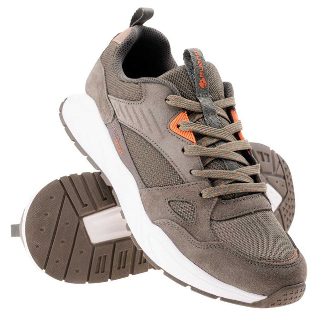 Iguana Heren onavy leren trainers UTIG595_khakidarkkhakiorange large