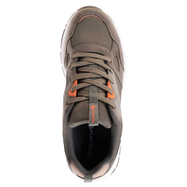 Iguana Heren onavy leren trainers UTIG595_khakidarkkhakiorange large