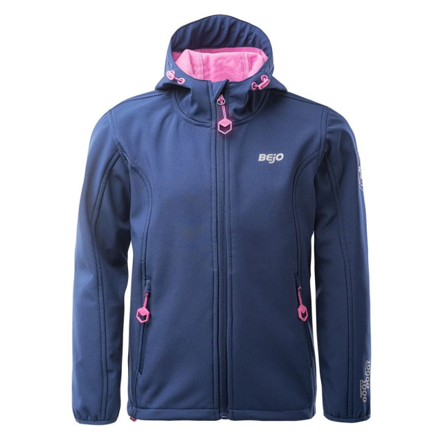 Bejo Juvia soft shell jas voor kinderen UTIG1676_medievalbluesuperpink large