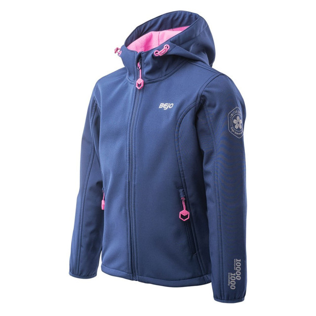 Bejo Juvia soft shell jas voor kinderen UTIG1676_medievalbluesuperpink large