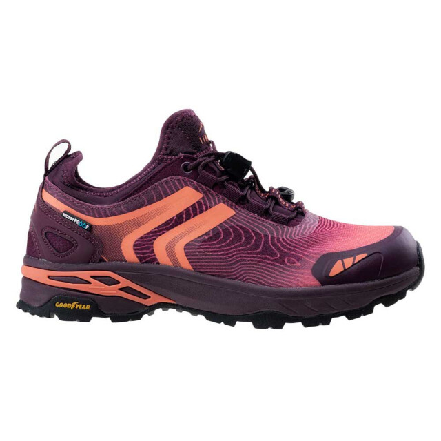 Elbrus Dames milkar waterdichte wandelschoenen UTIG1664_darkpurplepotentpurplewatermelonred large