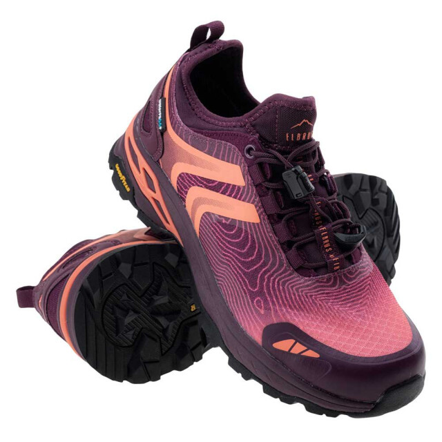 Elbrus Dames milkar waterdichte wandelschoenen UTIG1664_darkpurplepotentpurplewatermelonred large