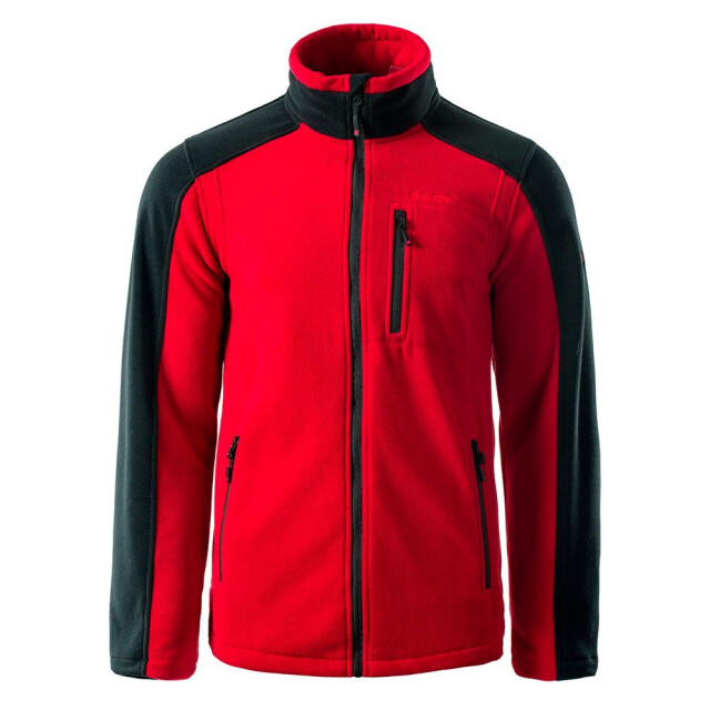 Hi-Tec Heren monroe contrast fleece jas UTIG898_darkredblack large