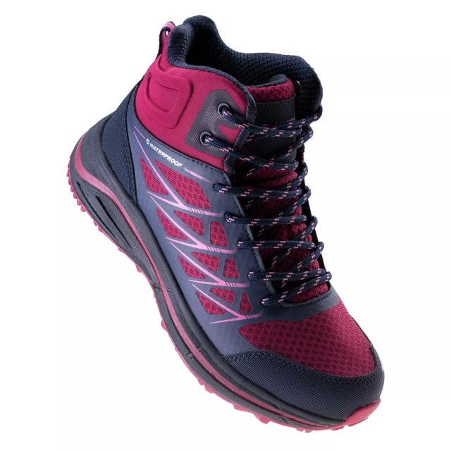 Hi-Tec Dames rewile waterdichte halfhoge schoenen UTIG1453_navyburgundypinksilver large