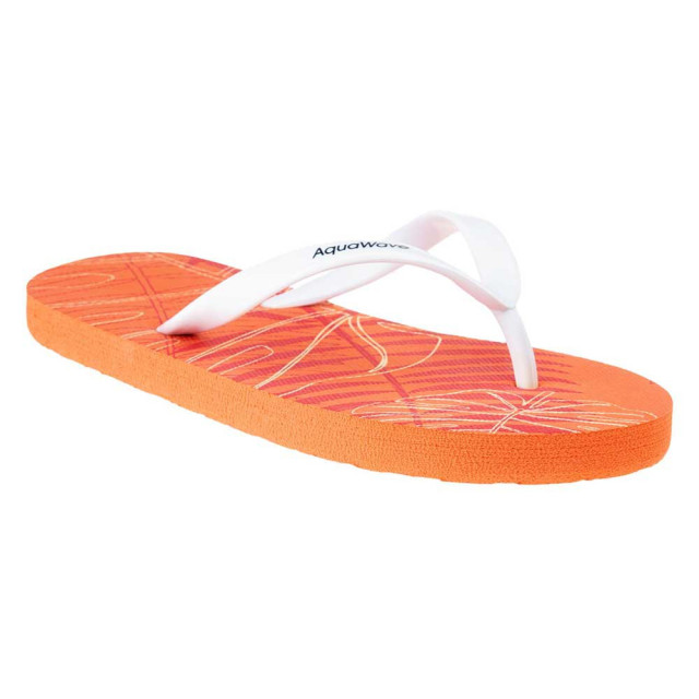 Aquawave Teenslippers padma monstera met print voor kinderen/kinderen UTIG1198_persimmon large