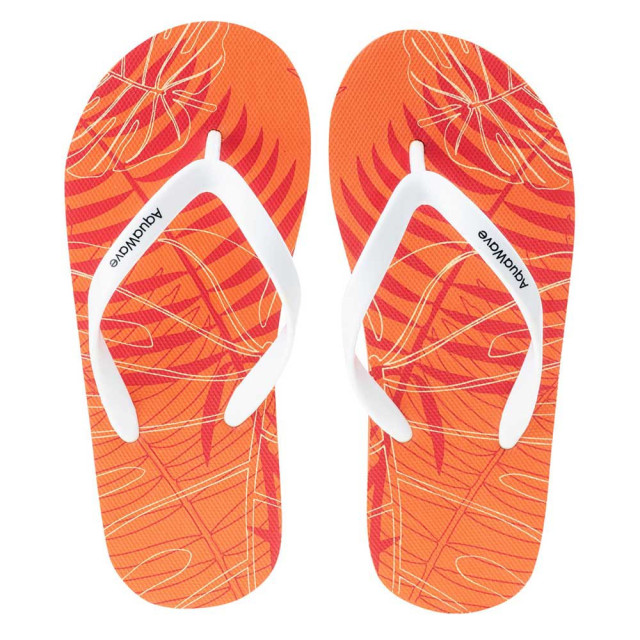 Aquawave Teenslippers padma monstera met print voor kinderen/kinderen UTIG1198_persimmon large